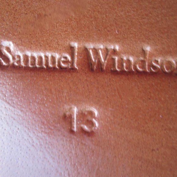Samuel Windsor Black Leather Shoes Mens 13 Wingtip Cheltenham Brogues Handmade main image 8